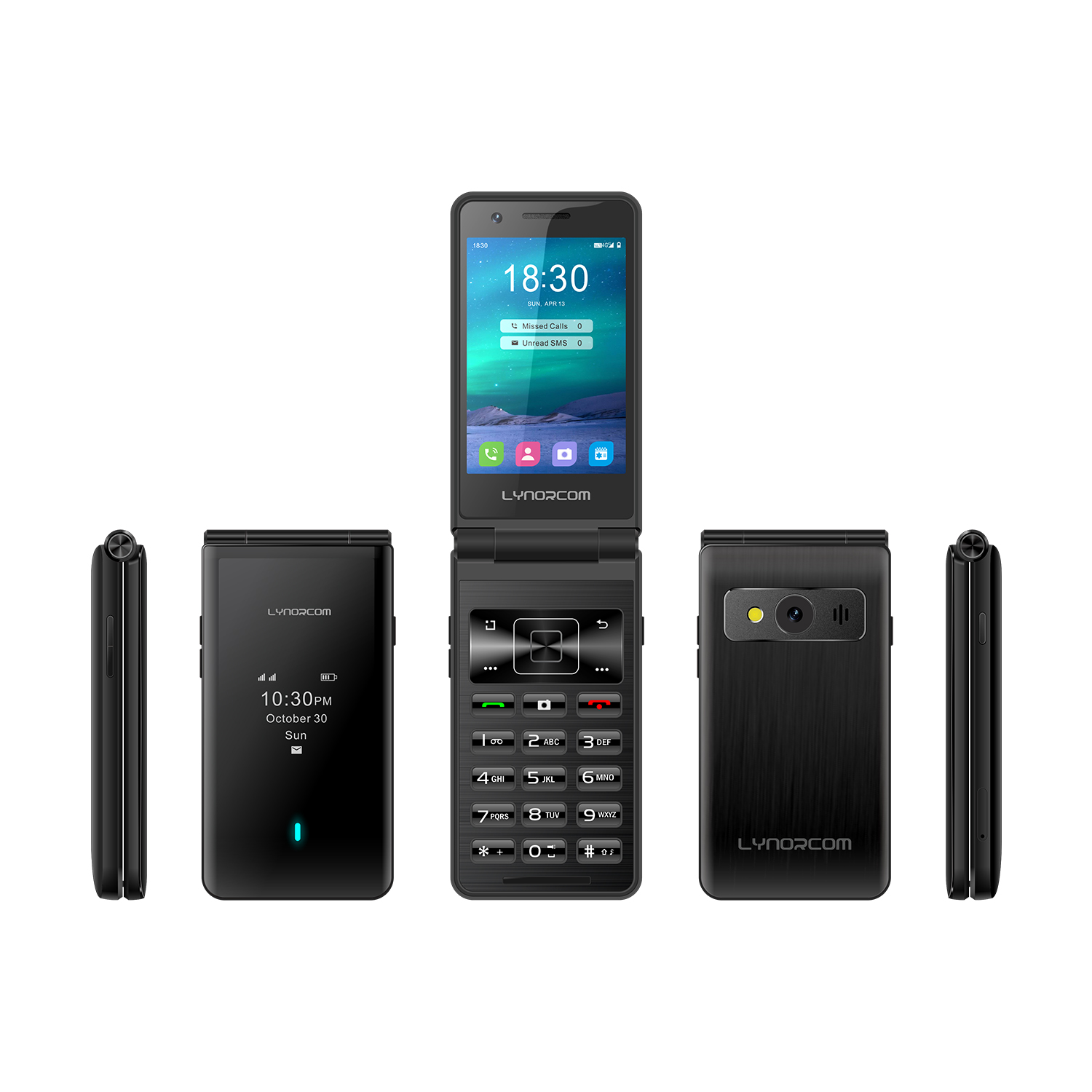 F300 Android Smart Flip 4G Phone, 3.54 Inch IPS HD Screen + 1.44TFT Dual Screen, 4GB+46GB or 3GB+32G