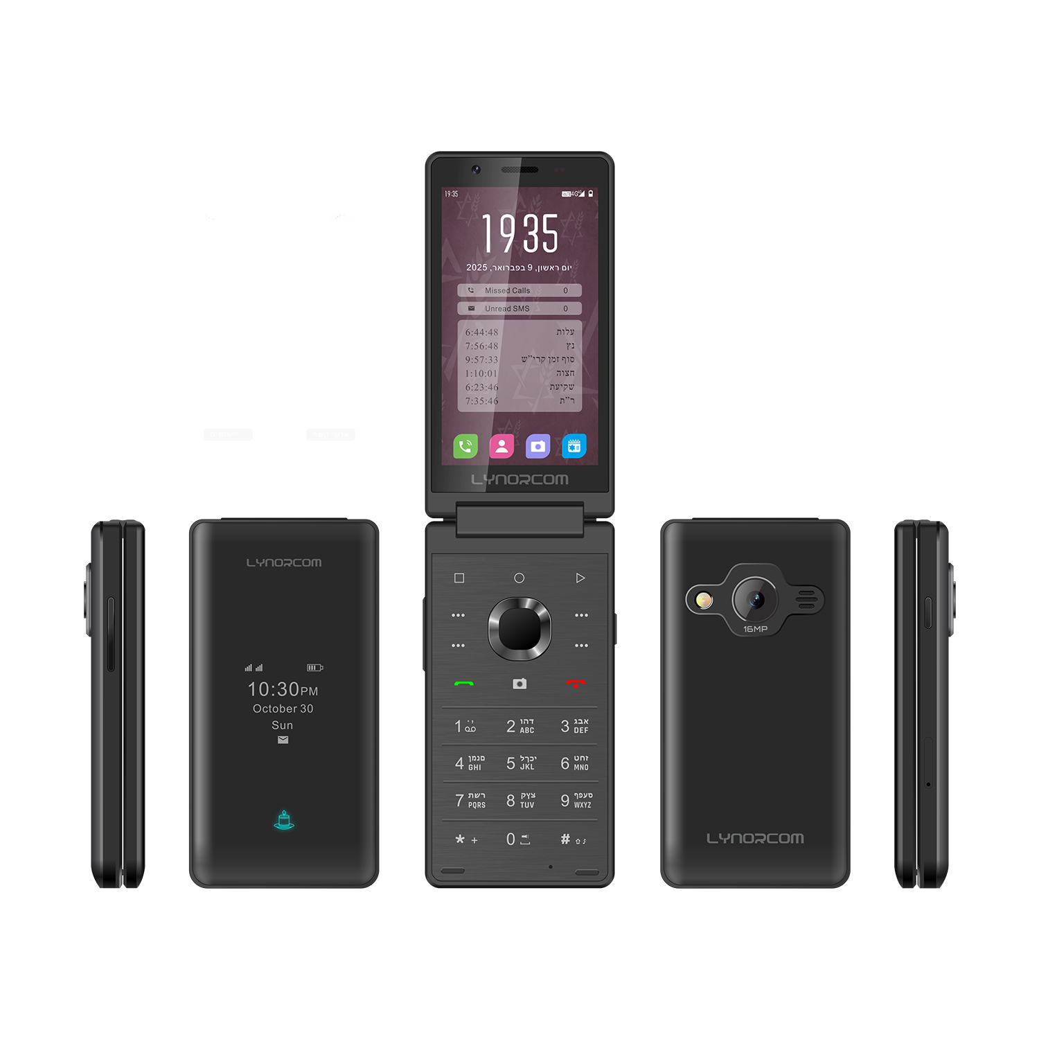 [OEM & ODM] F610-Kosher  4.1" IPS + 2.0" IPS Dual Screen Flip Phone Smart Phone 4GB+46